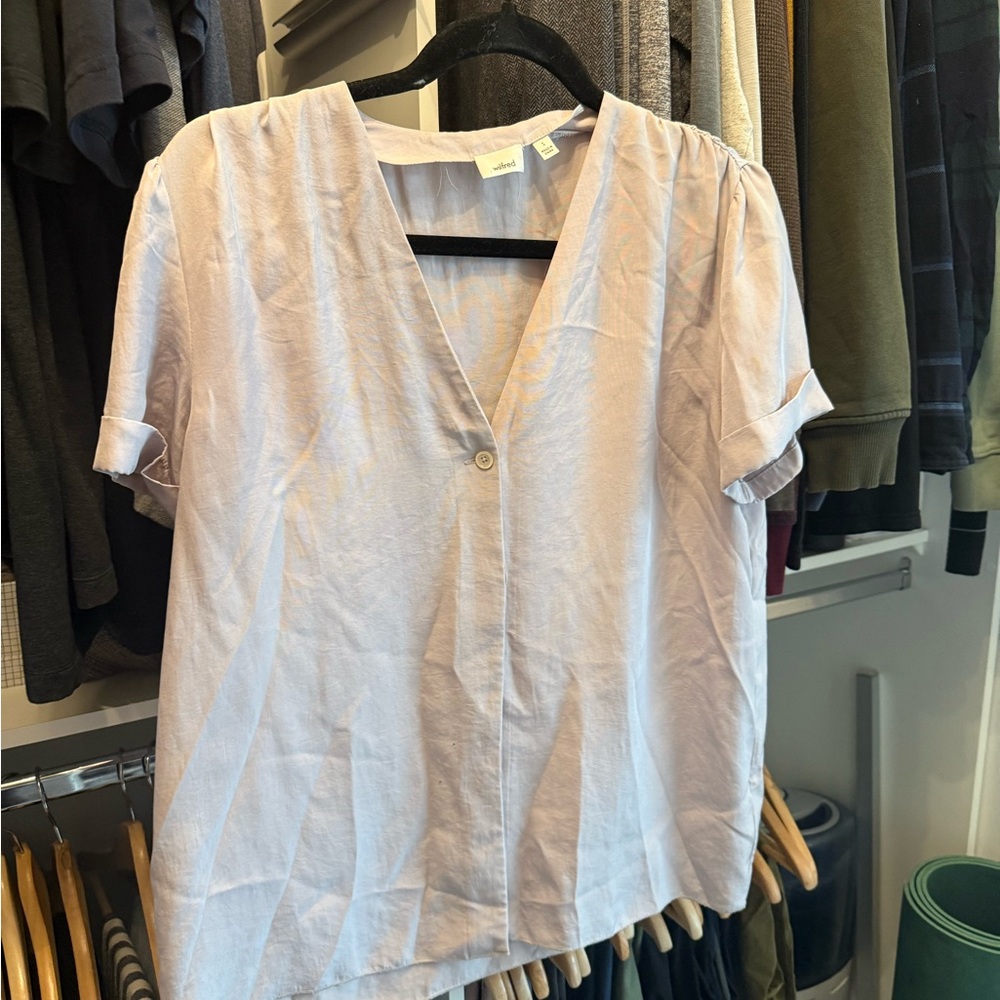 Wilfred Soft Blue Buttoned Blouse